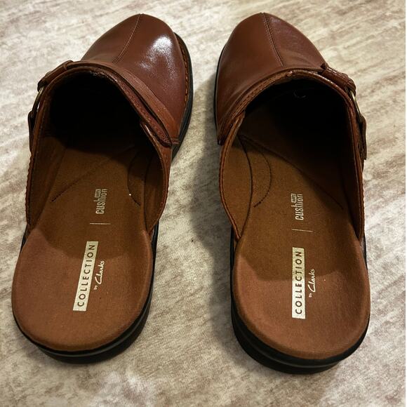 Clarks Unstructured Brown Women's Casual Slip-on Clog Style Shoes - Picture 7 of 10